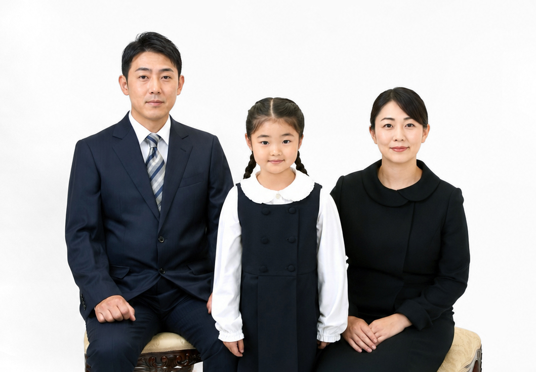 小学校受験・幼稚園受験の家族写真イメージ