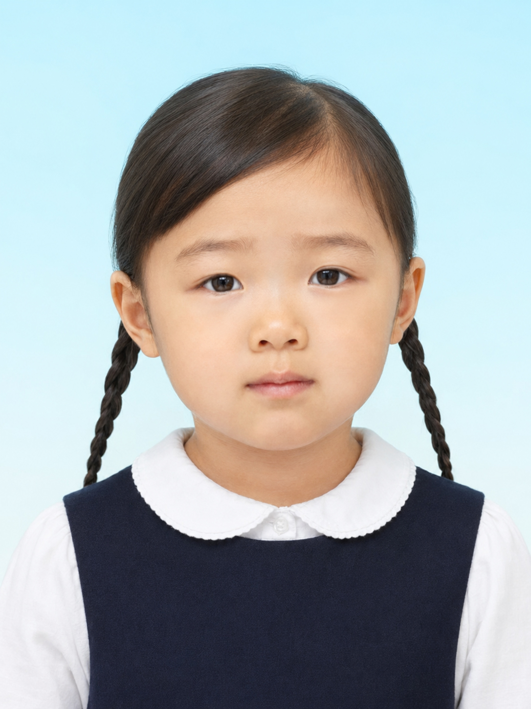 願書用の女子のお子さま受験写真イメージ